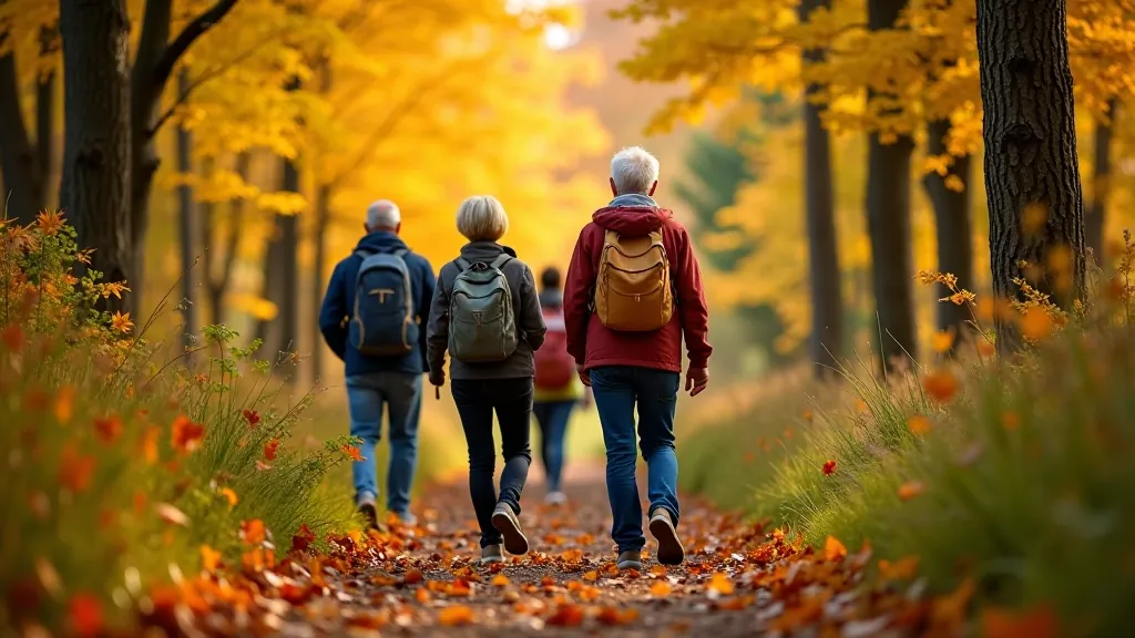 Senioru grupa pastaigā Latvijas dabas vidū